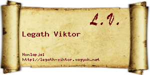 Legath Viktor névjegykártya